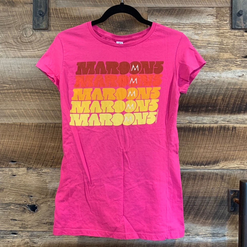 EUC - Maroon 5 - Vintage Concert Tee - Pink - XL
